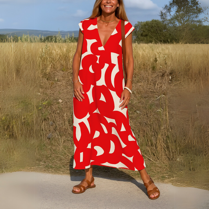 WANDA | ELEGANT V-NECK DRESS