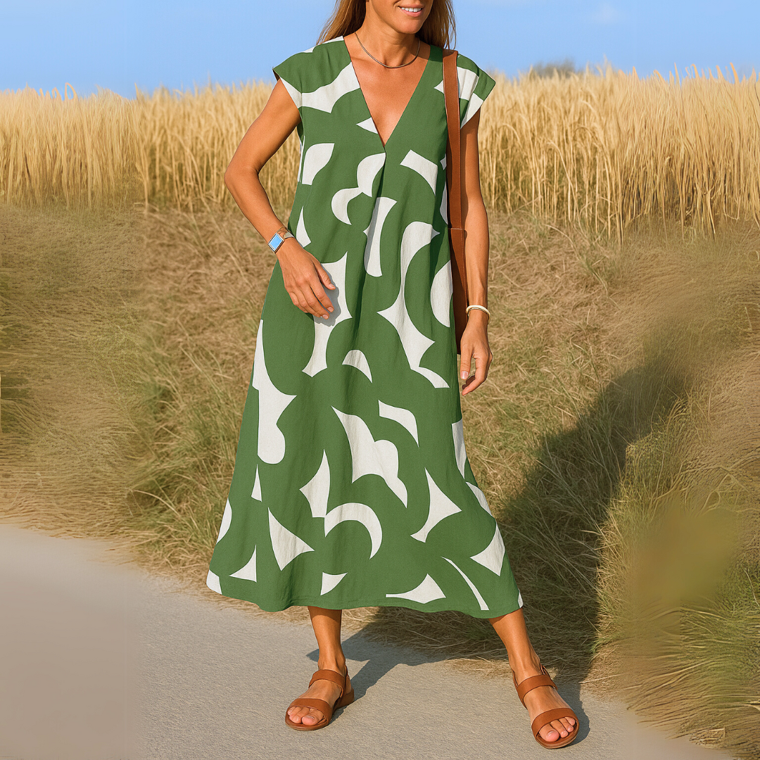 WANDA | ELEGANT V-NECK DRESS