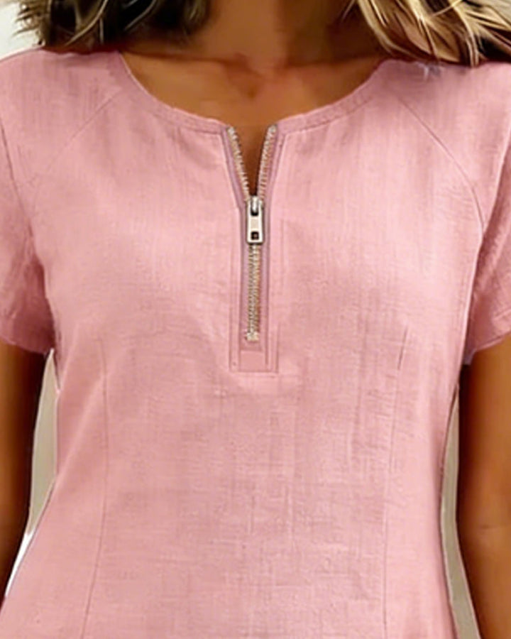 HILLERIDGE LONDON® | Cotton Dress with Zip Pocket