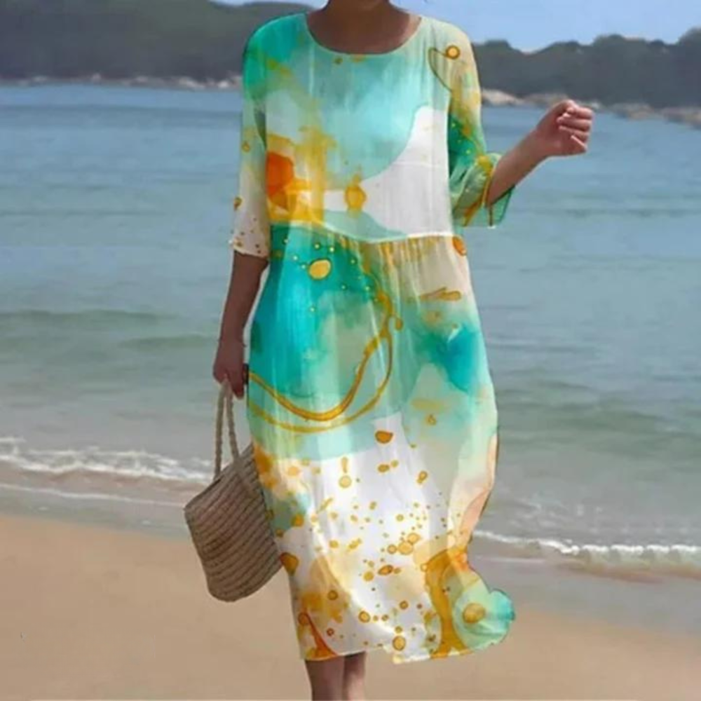 IRENE | ELEGANT DRESS WITH TUMMY COVERAGE