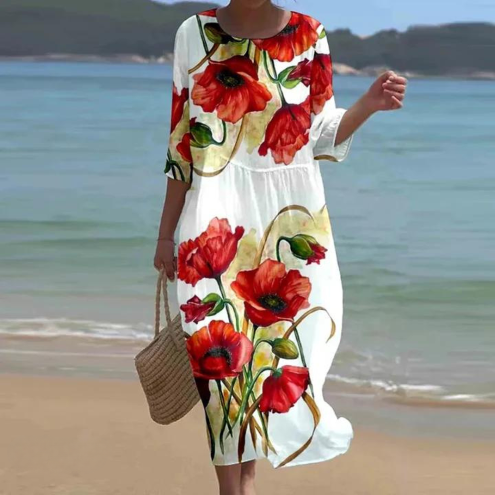 IRENE | ELEGANT DRESS WITH TUMMY COVERAGE