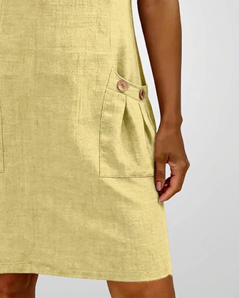 HILLERIDGE LONDON® | Cotton Dress with Zip Pocket
