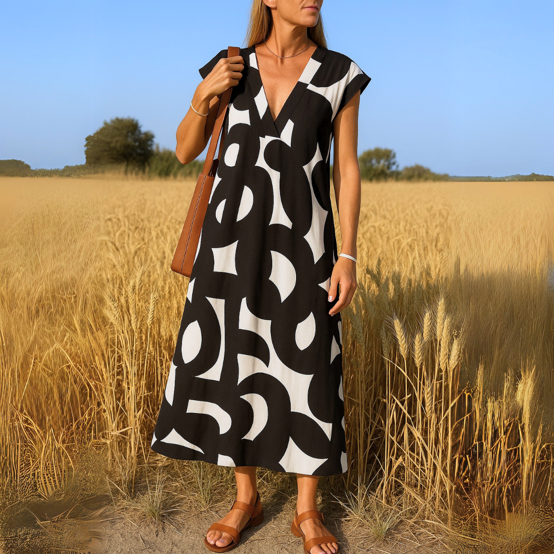 WANDA | ELEGANT V-NECK DRESS