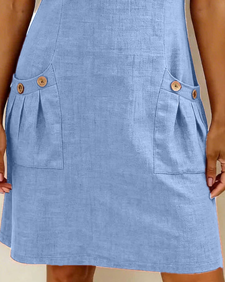 HILLERIDGE LONDON® | Cotton Dress with Zip Pocket