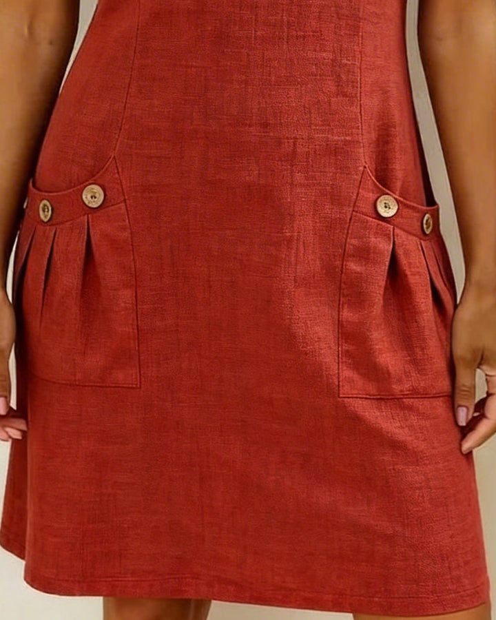 HILLERIDGE LONDON® | Cotton Dress with Zip Pocket