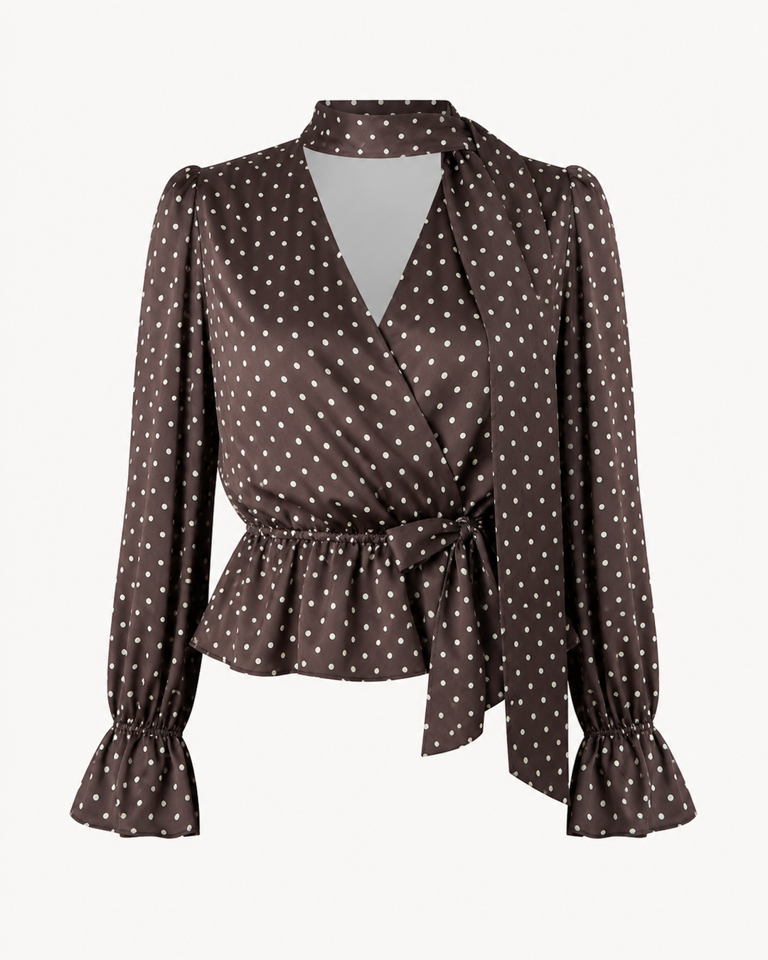 Freya™ Brown Polka Dot Blouse