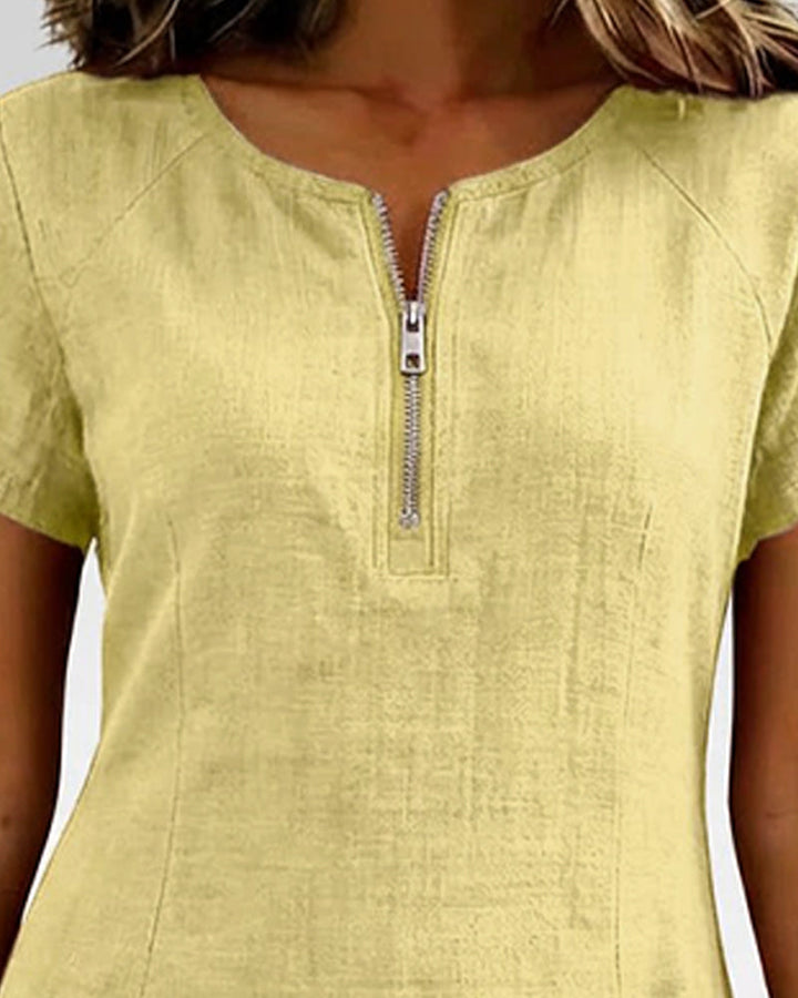 HILLERIDGE LONDON® | Cotton Dress with Zip Pocket
