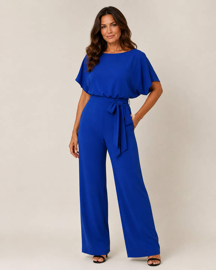 Elegant Belted Jumpsuit – Delphine™