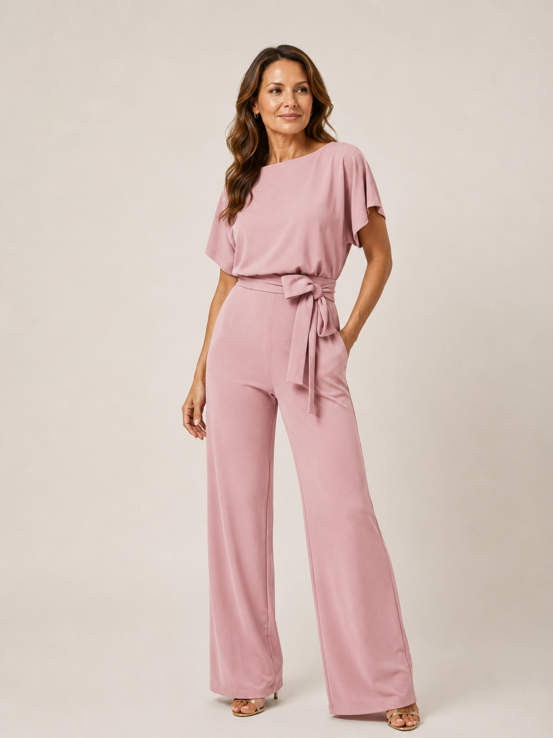 Elegant Belted Jumpsuit – Delphine™