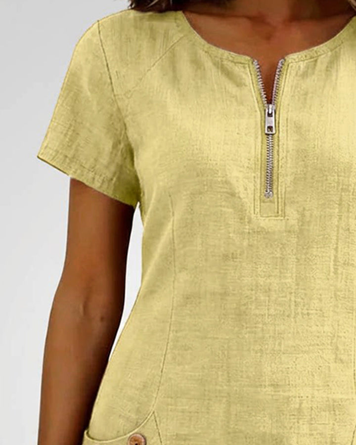 HILLERIDGE LONDON® | Cotton Dress with Zip Pocket