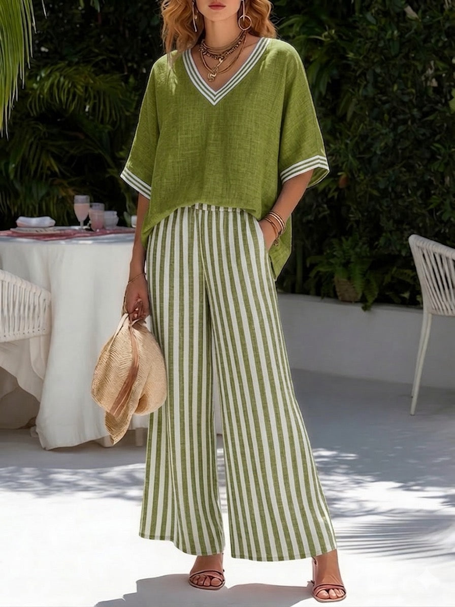 Elvara™ | Elegant Striped Set