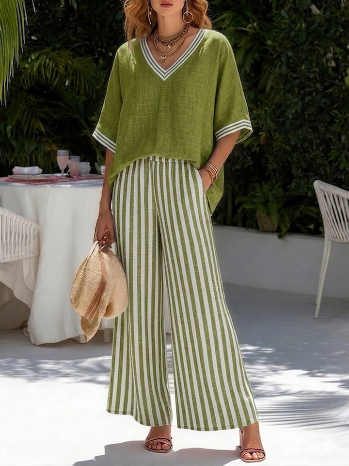 Elvara™ | Elegant Striped Set