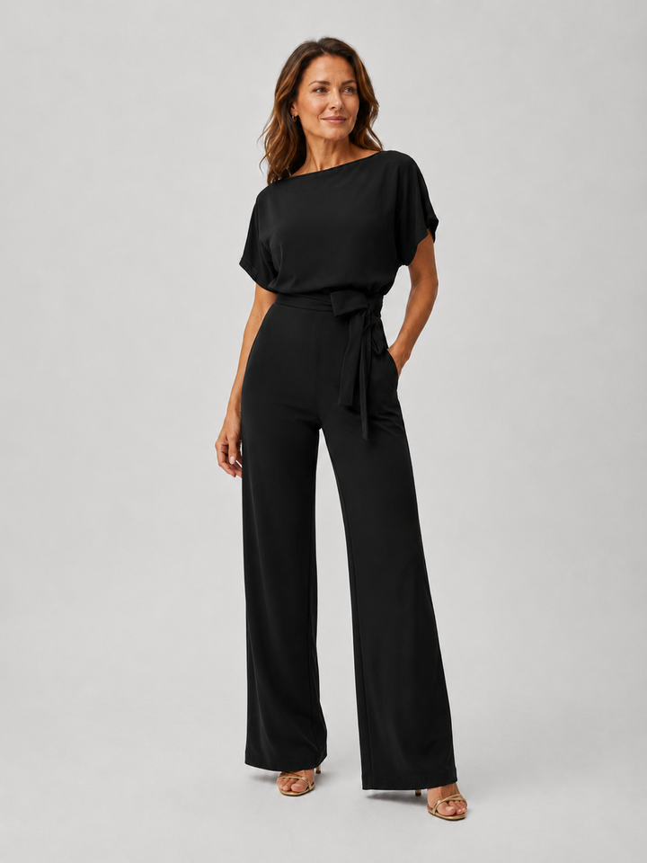 Elegant Belted Jumpsuit – Delphine™
